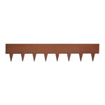 Metal Garden Border Edging 1m Panels – 20cm High, Set Of 5 With Pegs | Rust