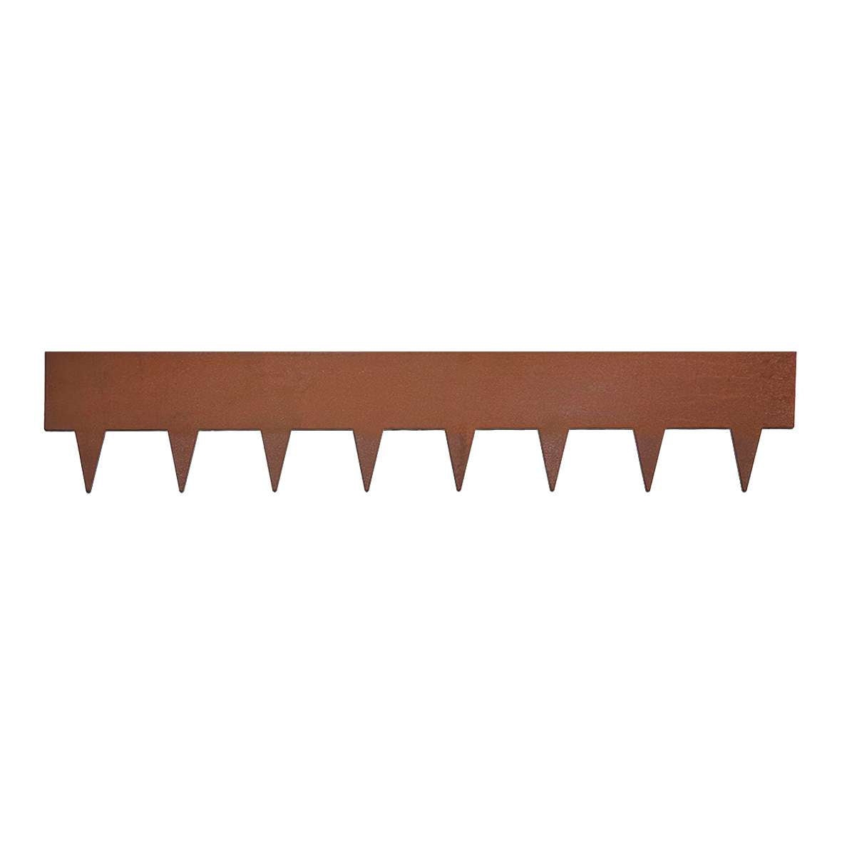 Metal Garden Border Edging 1m Panels – 20cm High, Set Of 5 With Pegs | Rust