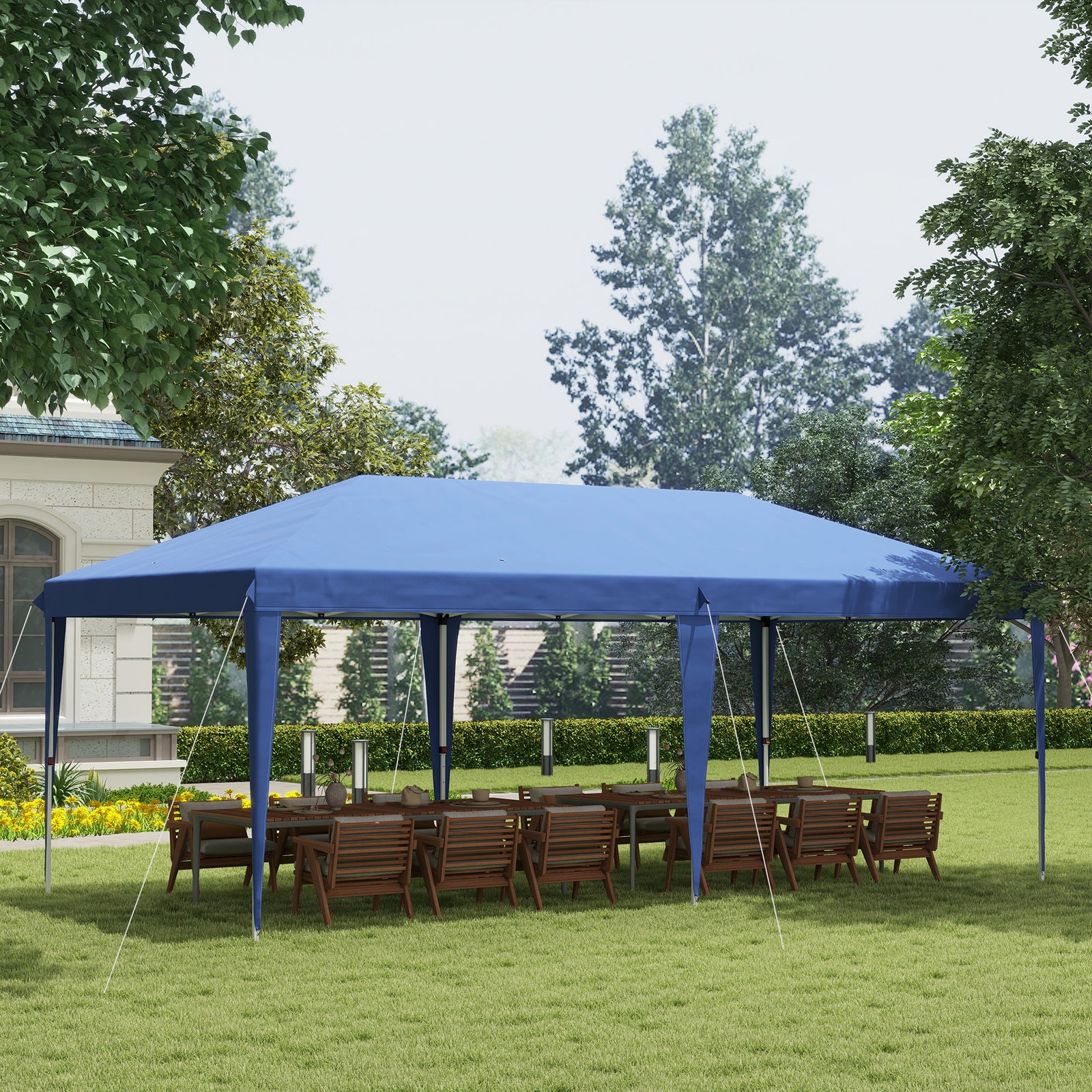 3 X 6 M Pop Up Gazebo Patio Party Event Heavy Duty Canopy | Blue