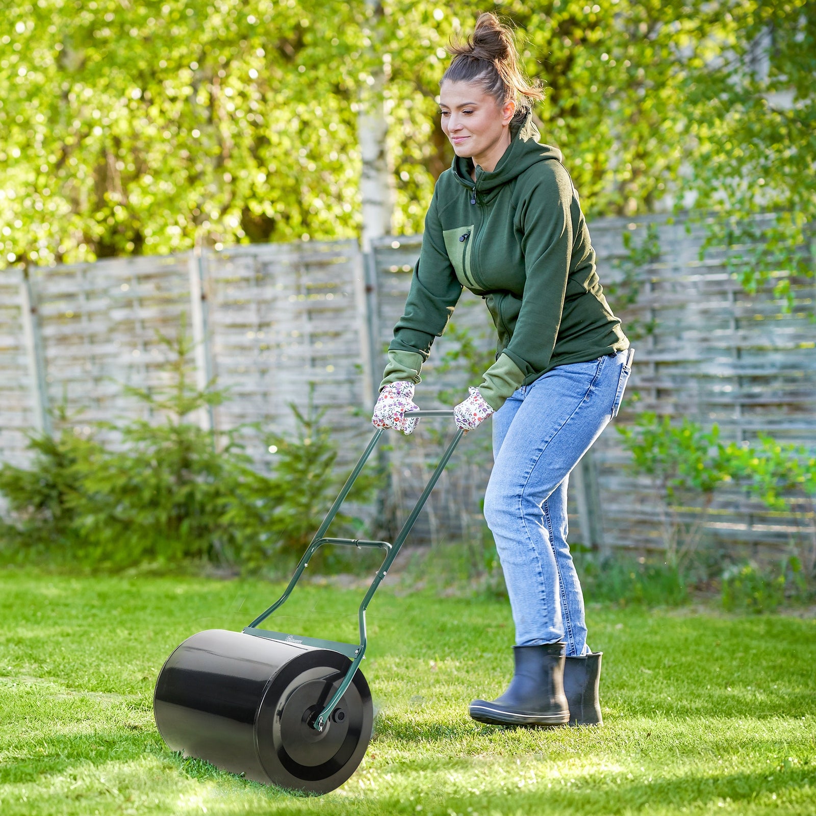 Φ50cm Steel Lawn Roller Push/pull Fillable Cylinder