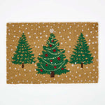 Coir Doormat Christmas Trees, 60 X 40 Cm