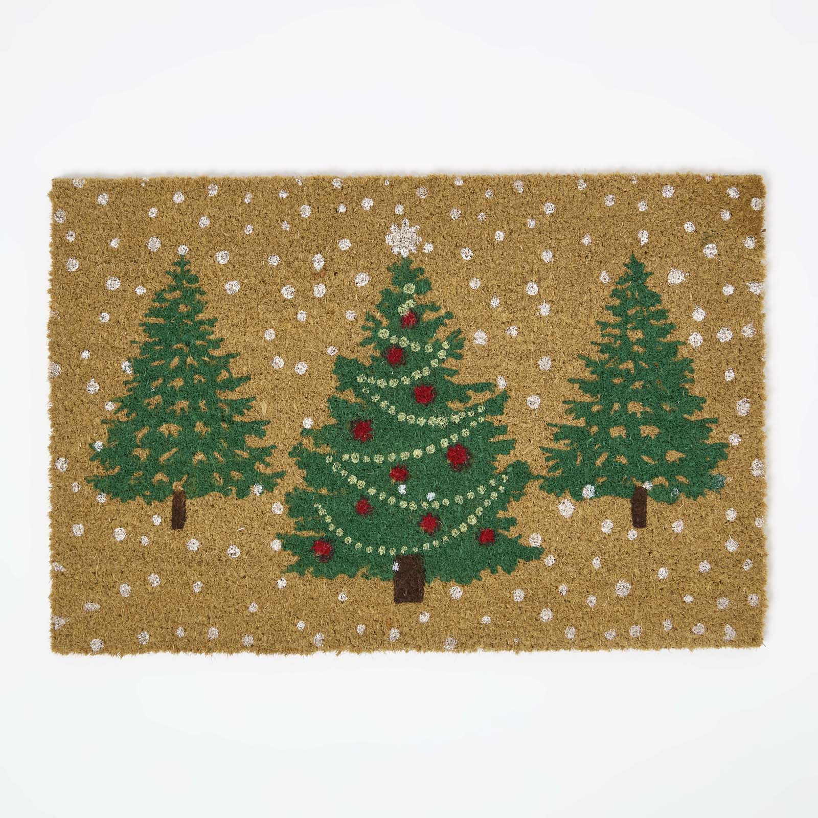 Coir Doormat Christmas Trees, 60 X 40 Cm
