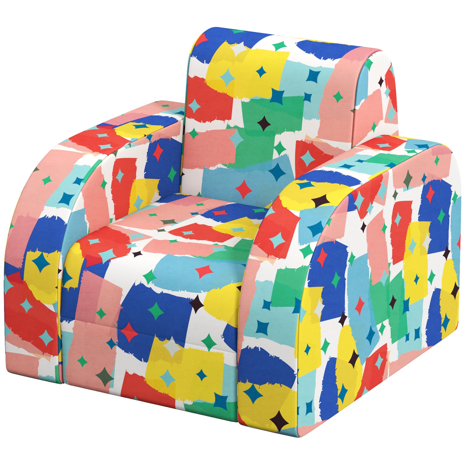 Kids Armchair, Foldable Toddler Chair For Bedroom | Red