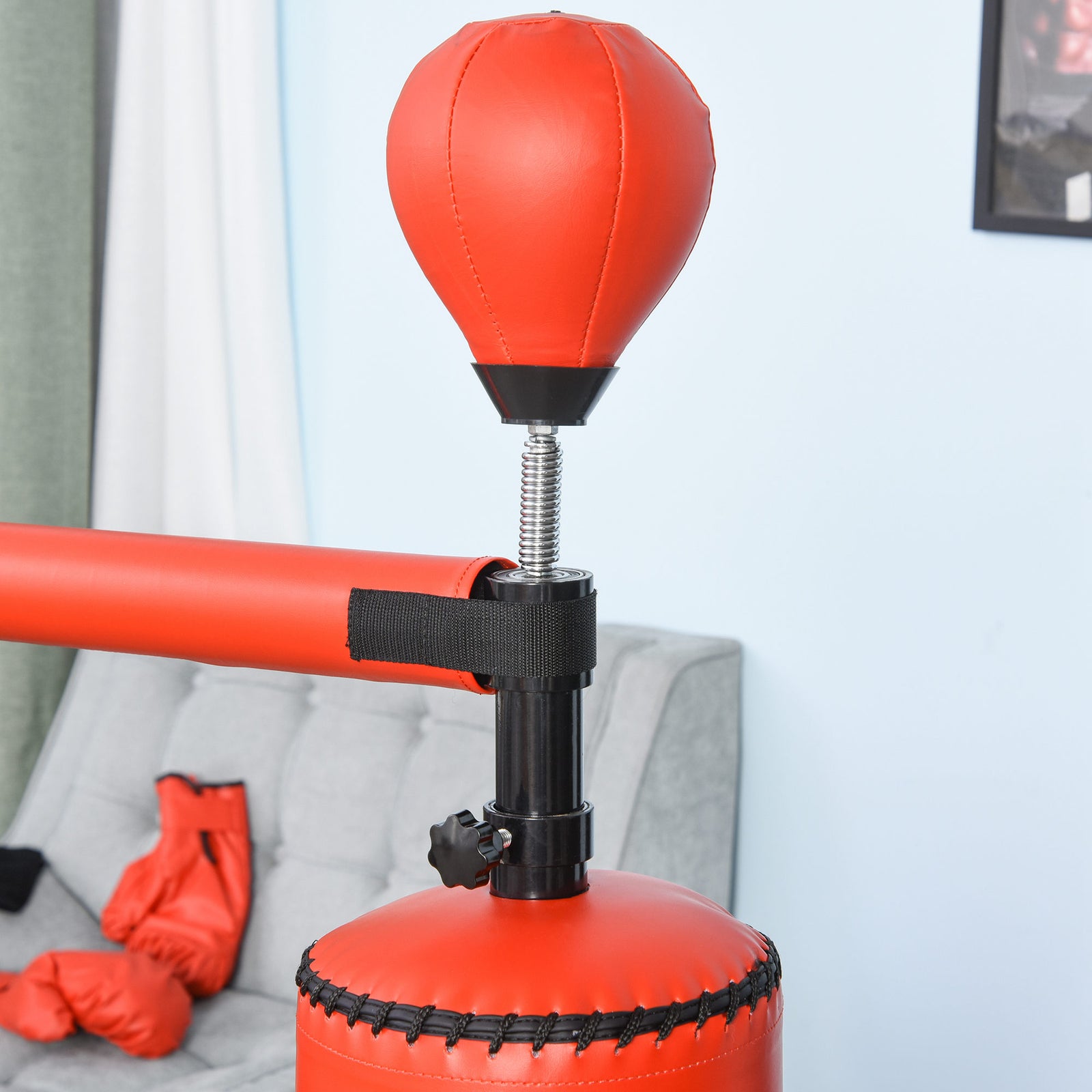 Boxing Punch Bag Stand With Rotating Flexible Arm | Black