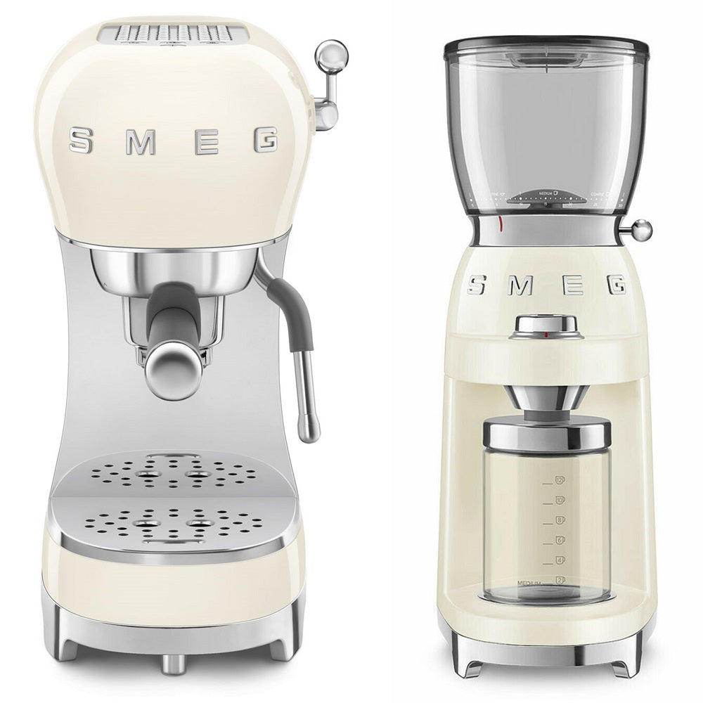 Coffee Bundle | ECF02 Espresso Machine & CGF11 Coffee Grinder | Cream