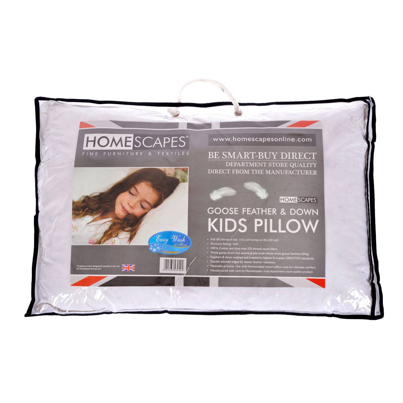 Kids Goose Feather & Down 40 X 60 Cm Toddler Pillow