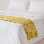 Ophelia Soft Throw With Tassels | 125cm x 150cm | Yellow