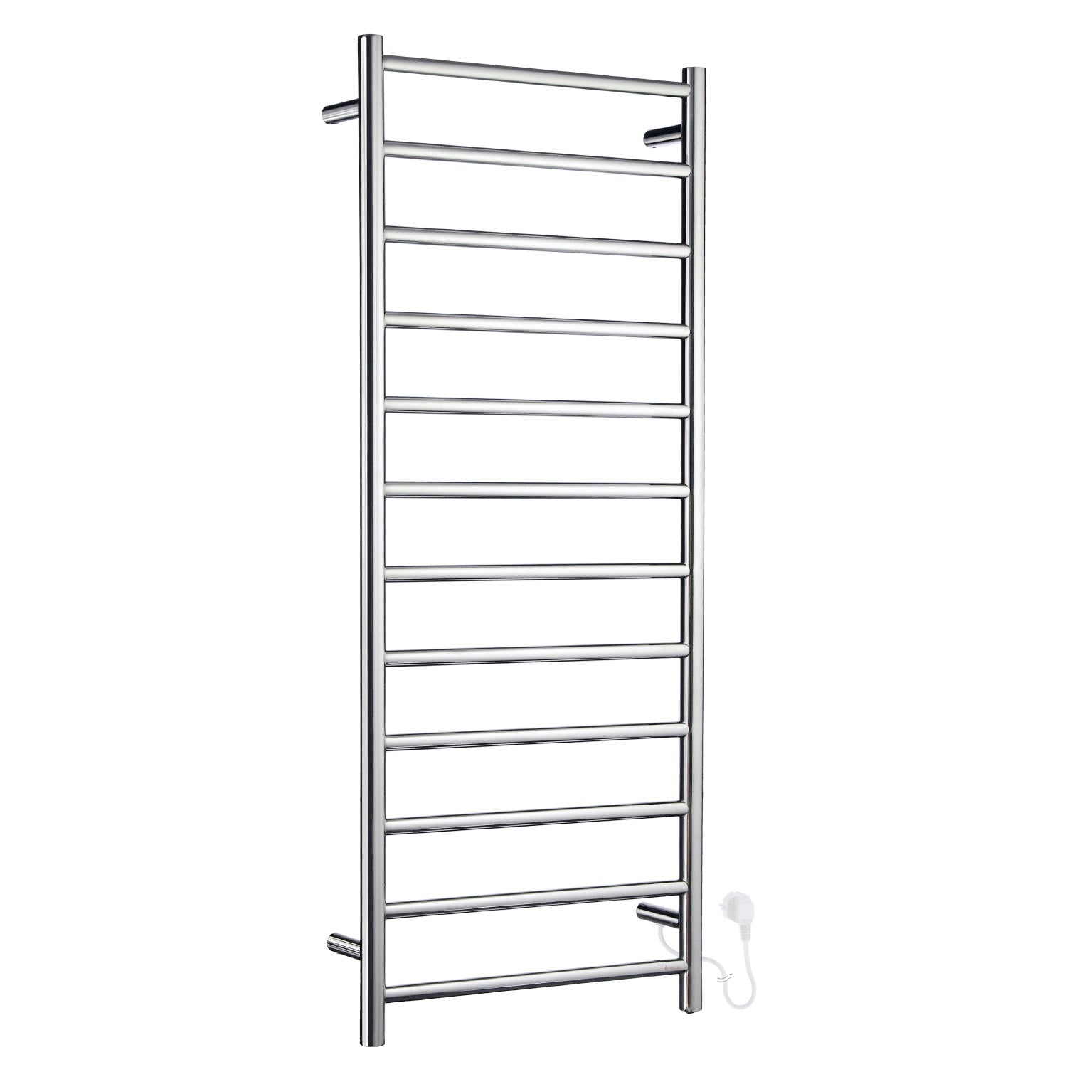 Polished Stainless Steel Heated Rail Towel Warmer Radiator | Polished Stainless Steel