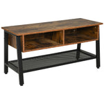 Media Stand For 45" Tvs W/ Shelves Cable Holes