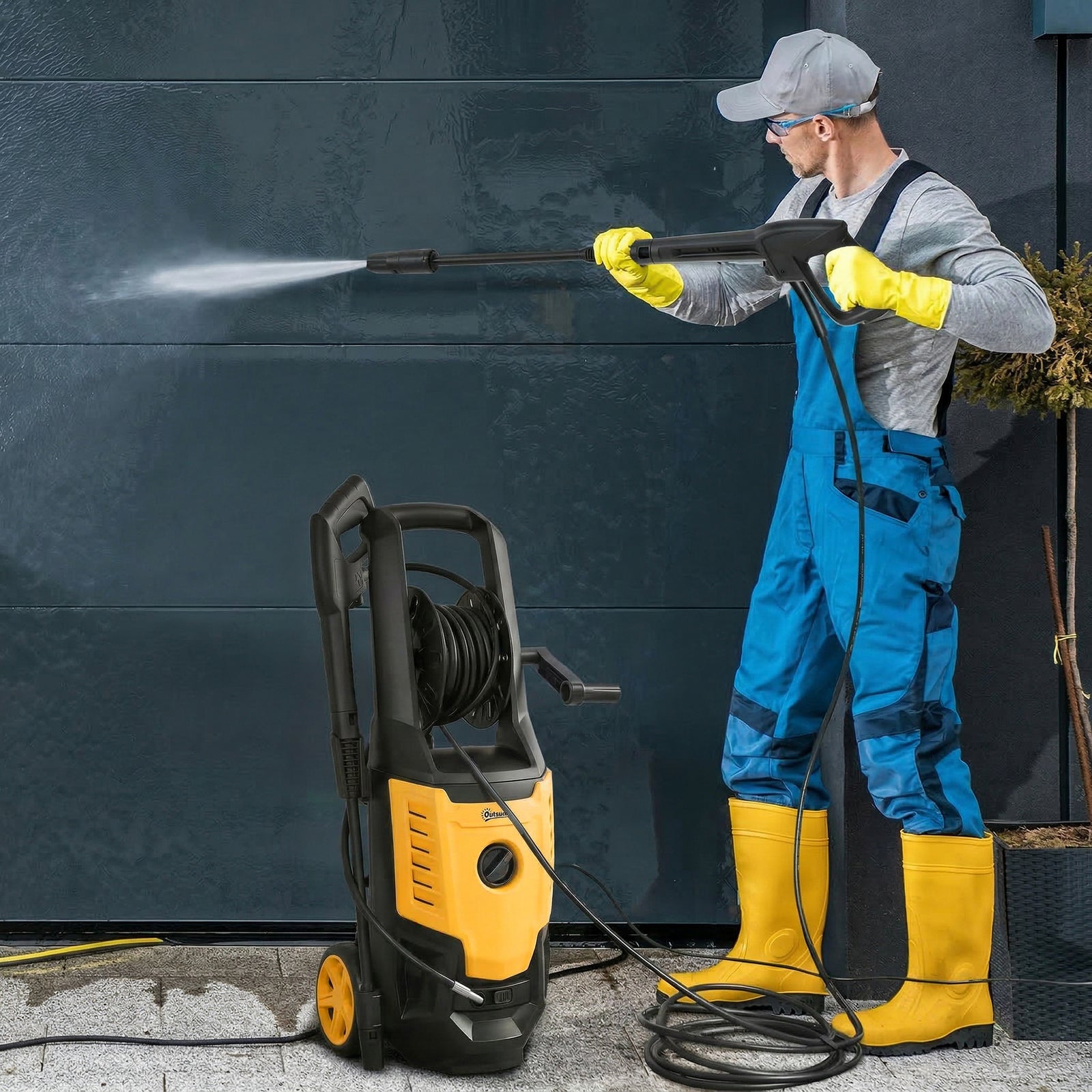 2200w Power Washer 170 Bar Pressure With Adjustable Nozzle | Yellow