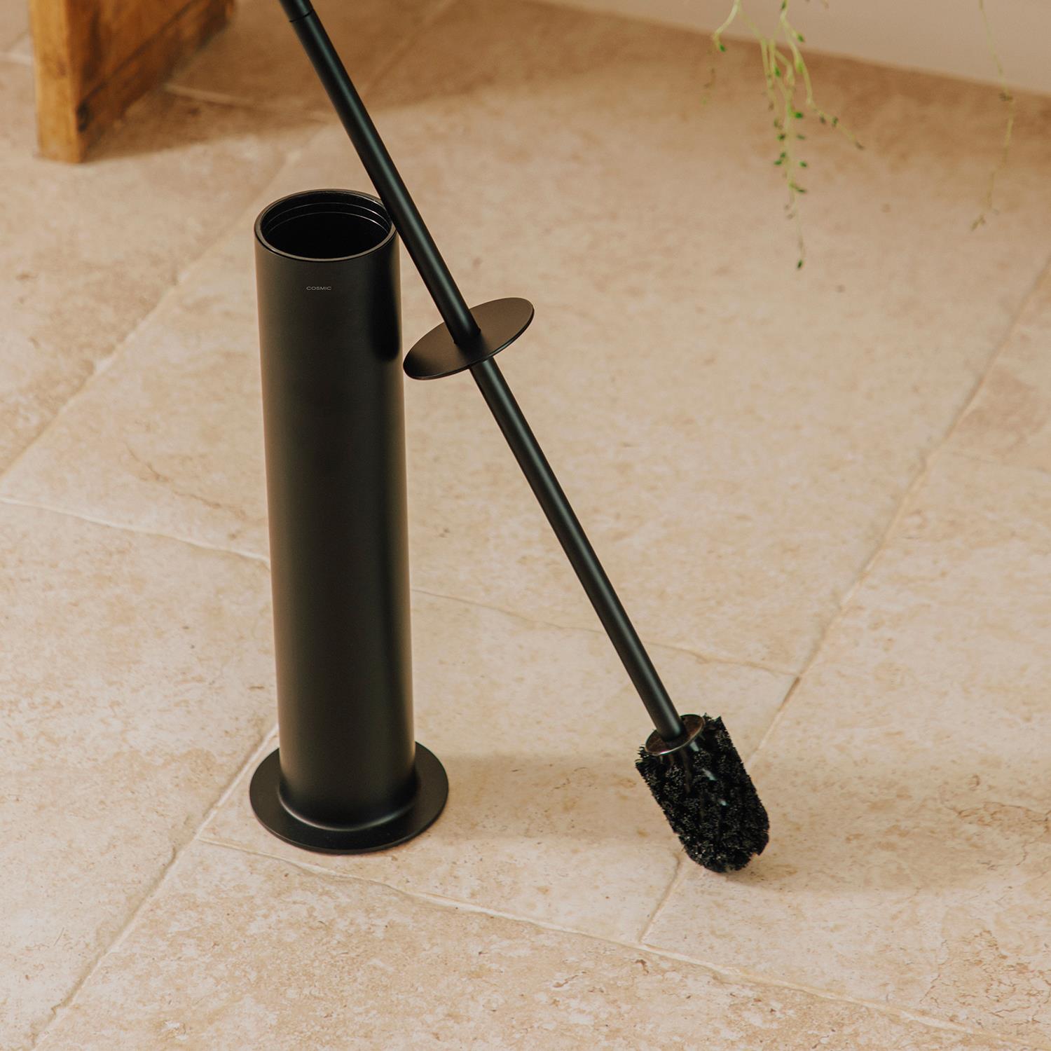 Toilet Brush & Holder, Matt Black, Micra Collection
