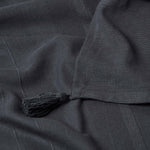 Cotton Rajput Ribbed Throw | 255cm x 360cm | Black