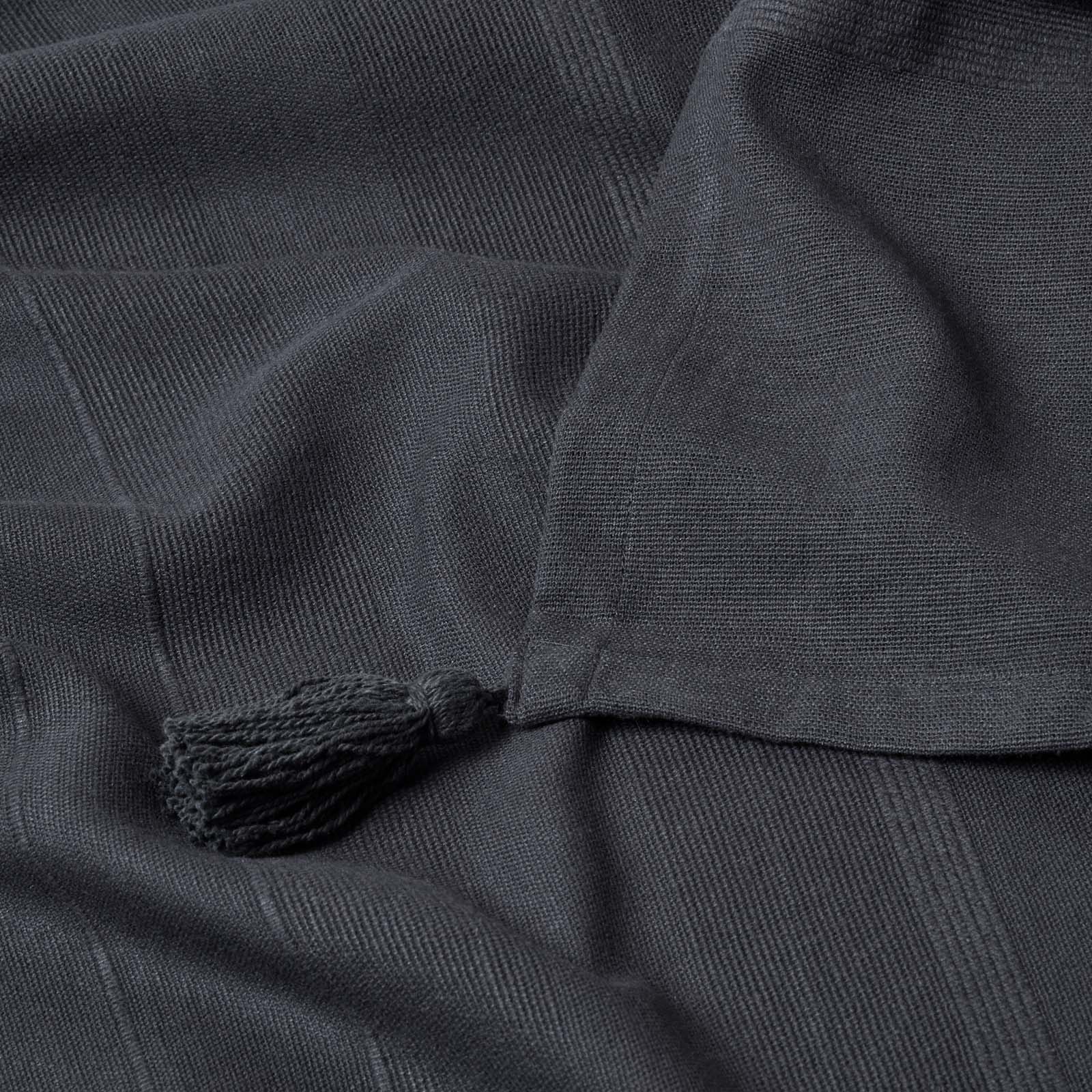 Cotton Rajput Ribbed Throw | 255cm x 360cm | Black