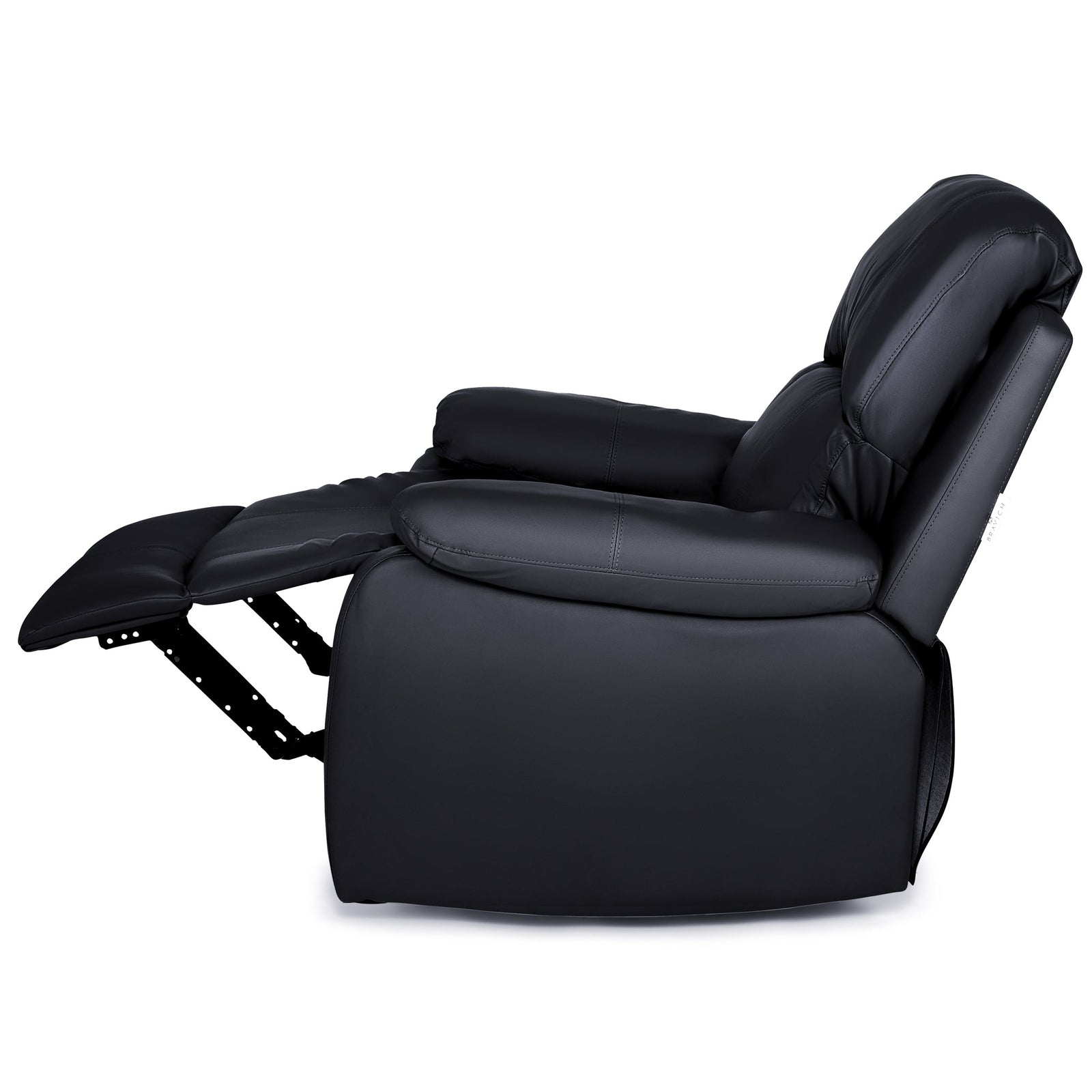 Bonded Leather Recliner Armchair | Black