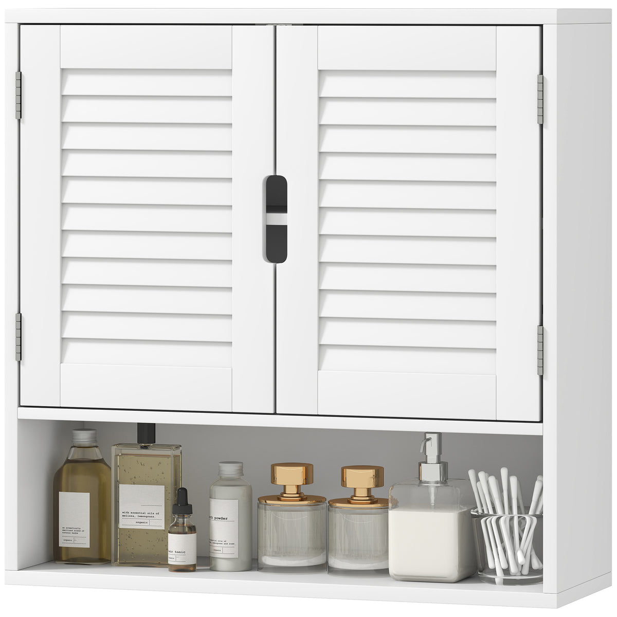 Bathroom Cabinet Wall Storage Shelves 60 X 20 X 60 Cm | White