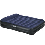King Size Air Bed With Built-in Pump And Integrated Pillow | Blue