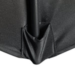 2.7m Half Round Parasol Balcony Shade | Black
