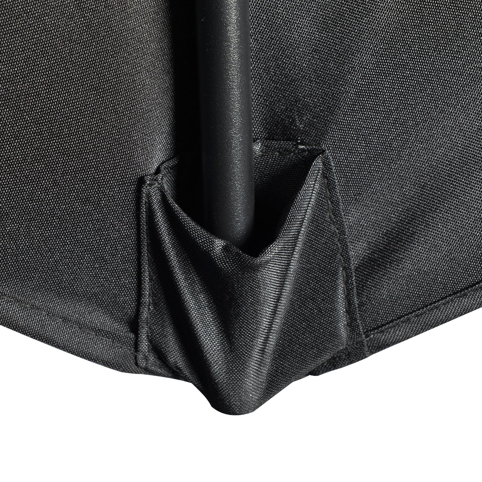 2.7m Half Round Parasol Balcony Shade | Black