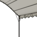 3m X 4m Outdoor Gazebo With Arched Roof Black Steel Frame & Pu-coated Polyester Canopy, Sun Shelter For Garden, Patio Or Backyard