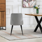 Set Of 2 Morandi Velvet Dining Chairs | Silver