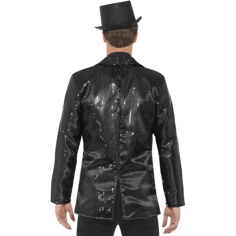 Sequin Jacket, Mens | Large | Black