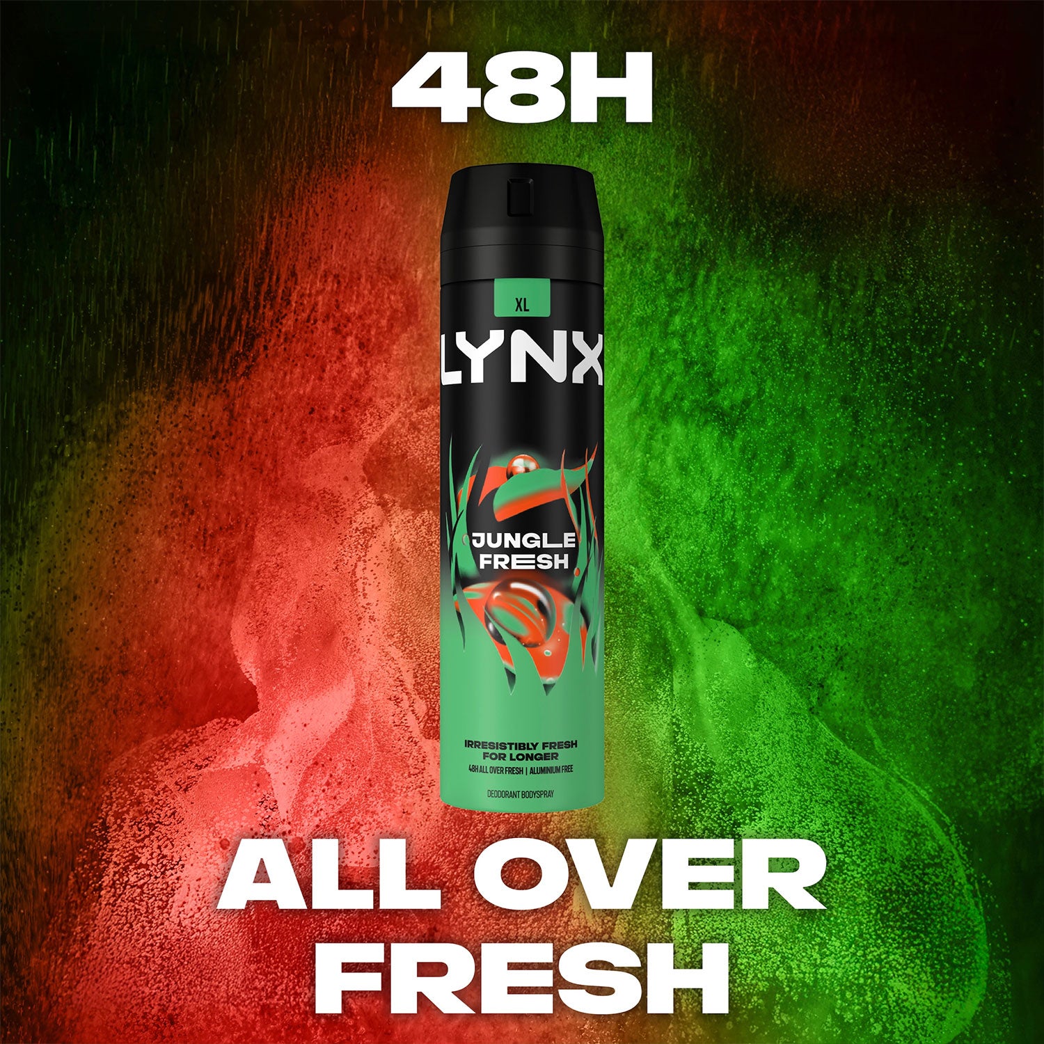 Body Spray Jungle Fresh 48hrs Protection High Definition Fragrance, 3x200ml