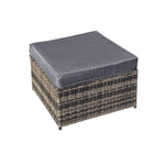 Malta Rattan Oversized Footstool | One Size | Walnut Grey