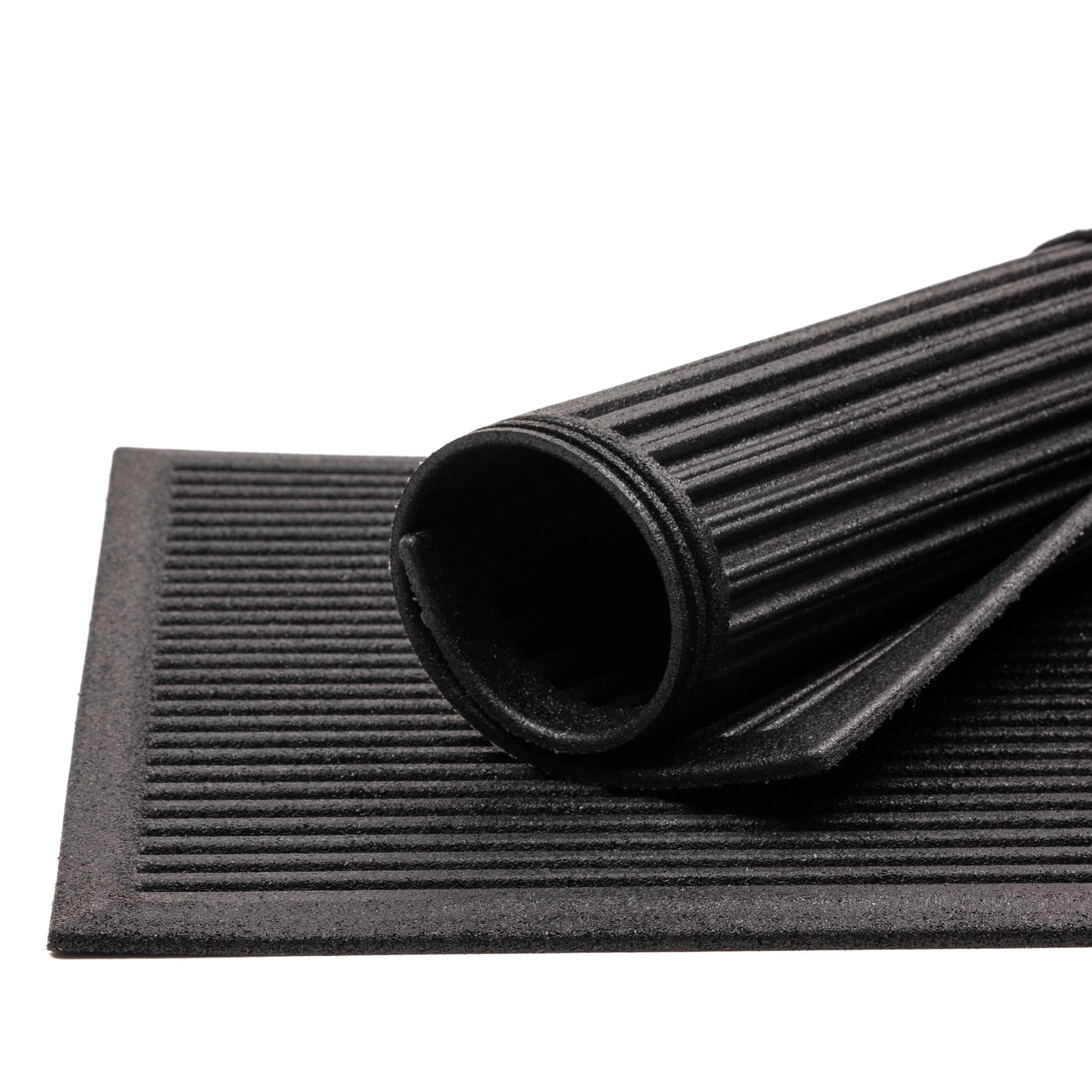 Nicoman Ribbed Harmony Entrance Doormat | 120cm x 80cm | Black