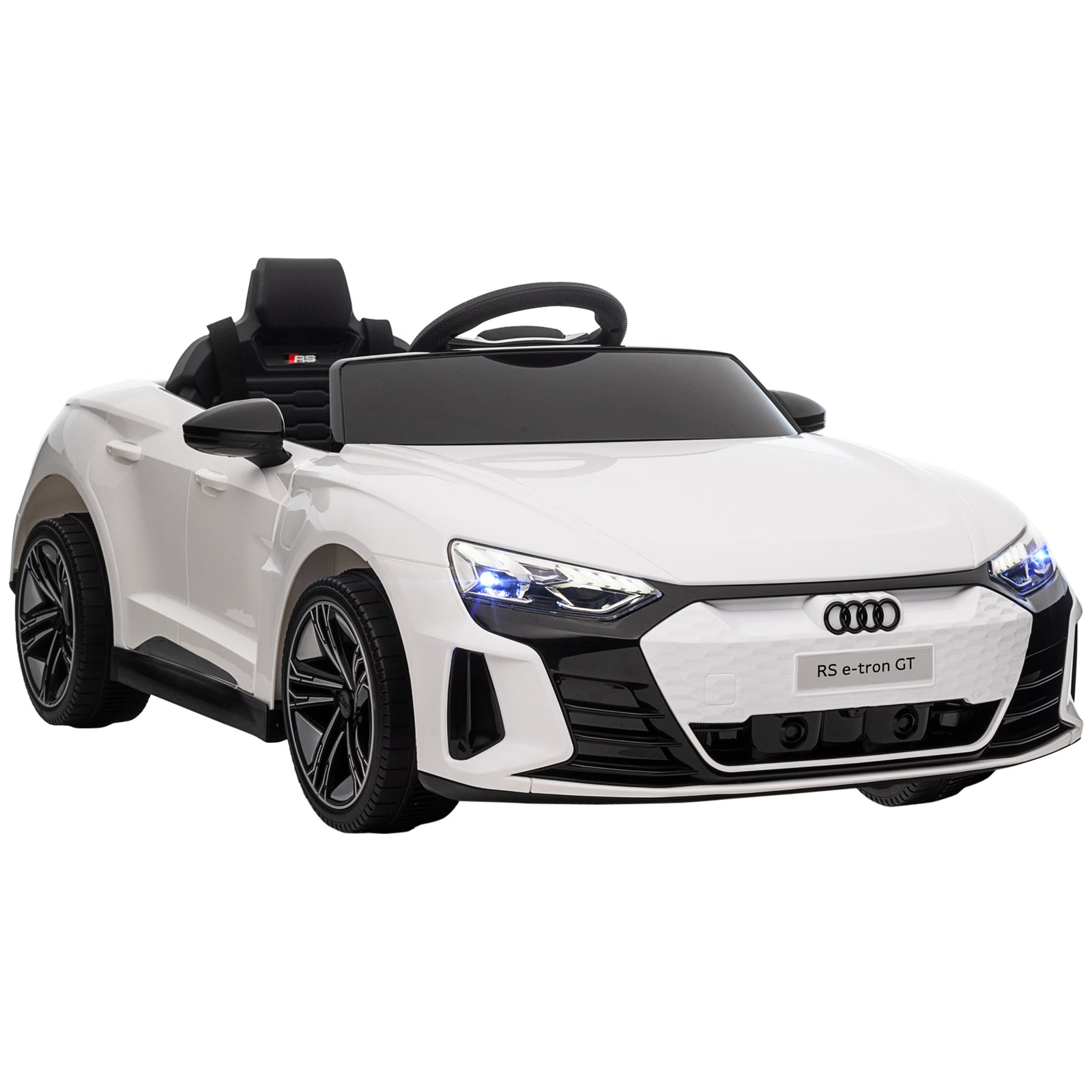 Audi Rs E-tron Gt Licensed 12v Kids Electric Ride On W/ Remote | White