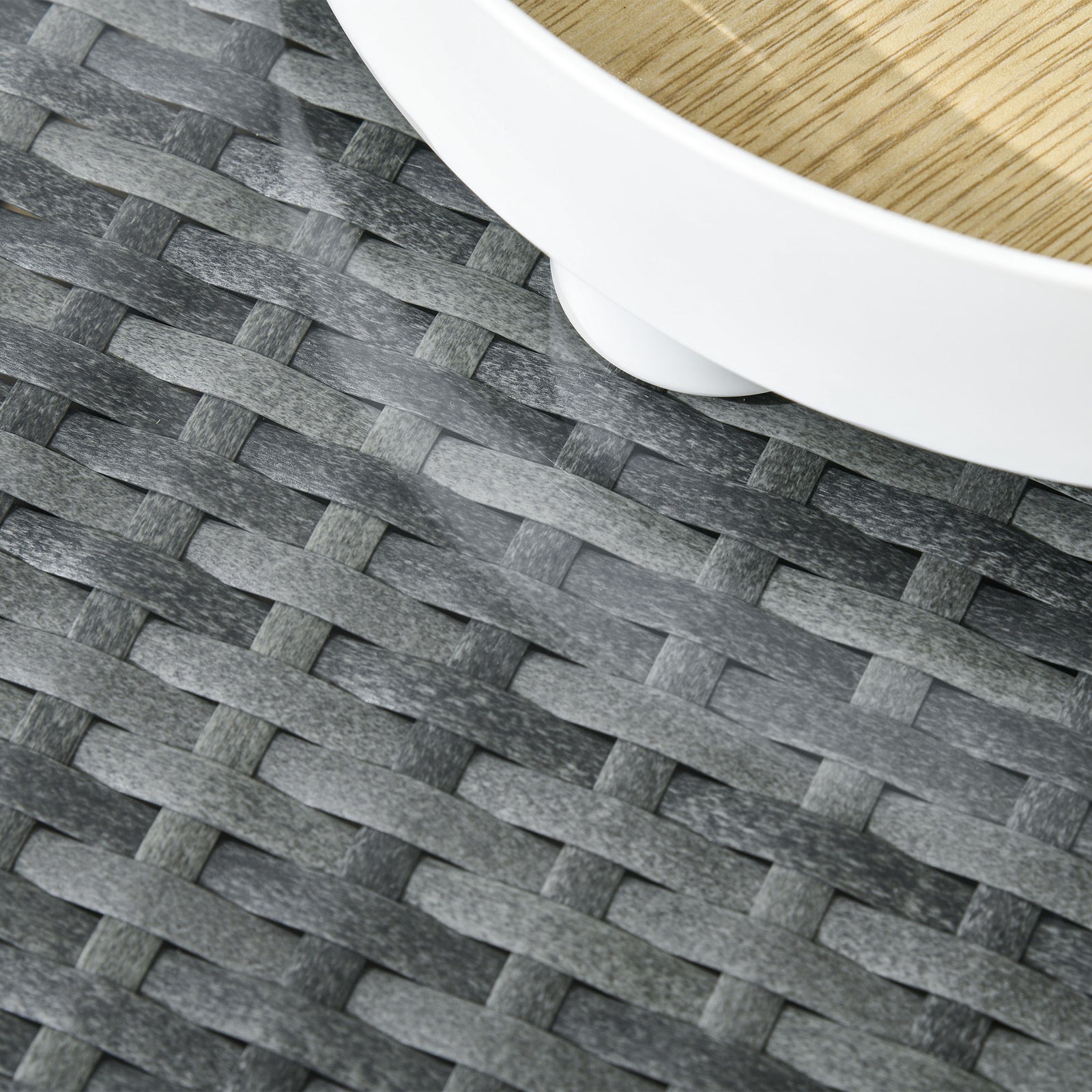 3pcs Rattan Dining Sofa Set Table Garden Furniture Outdoor | Beige