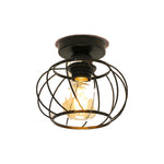 Bath Plus TB+ Industrial E27 Semi Flush Mount Ceiling Light