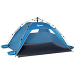2 Man Pop-up Beach Tent Sun Shade Shelter Hut W/windows,door | Sky Blue
