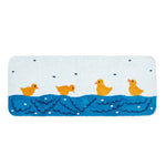 Non Slip 100% Cotton Duck Pond Bath Mat | 50 x 125cm | Blue & White