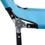 Portable Folding Lounger W/ Adjustable Back | Set-of-1 | Sky Blue