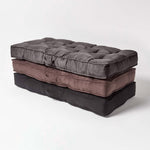 Faux Suede 2 Seater Booster Cushion | 50cm x 100cm | Grey
