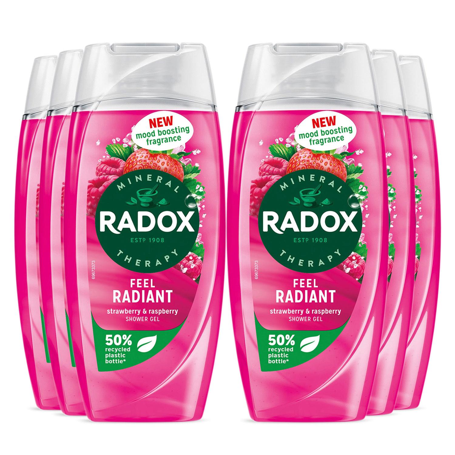 Feel Radiant Shower Gel With Strawberry And Raspberry Fragrance 225ml, 6pk | 6 | Pink