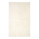 Cotton Tufted Rug Union Jack Plain Embossed Mat | 50cm x 75cm | Ivory