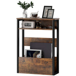 Narrow Side Table With Storage, Bedside End Table