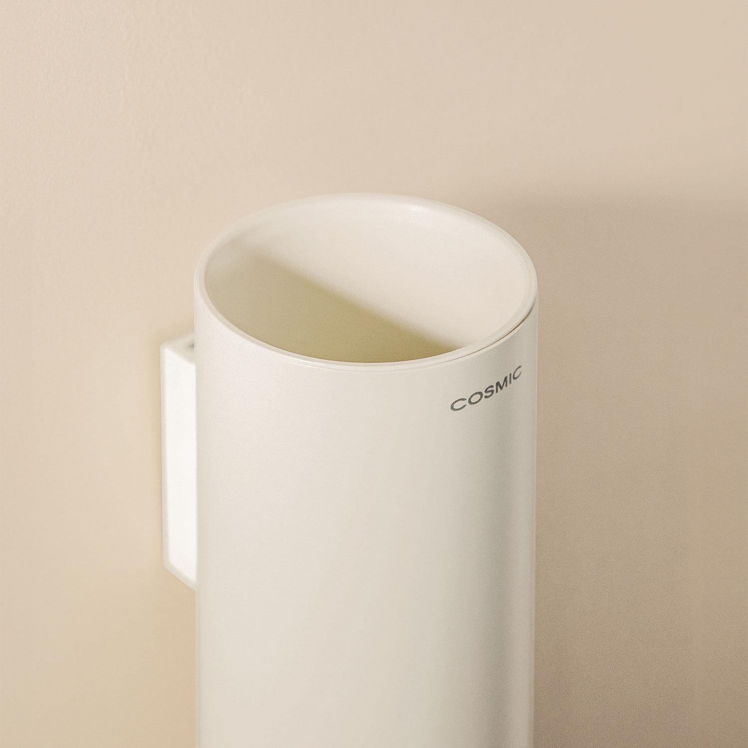 Wall Mounted Toothbrush Holder, Bathroom Tumbler, White Geyser Collection