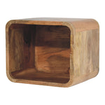 Solid Wood Oak-ish Floating Open Bedside