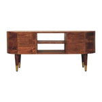 Valenza Media Unit, 4 Drawers, 2 Open Shelf, Brown