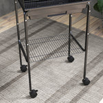 Pawhut Bird Cage For Budgie Finch Canary Parakeet W/ Stand Tray Black