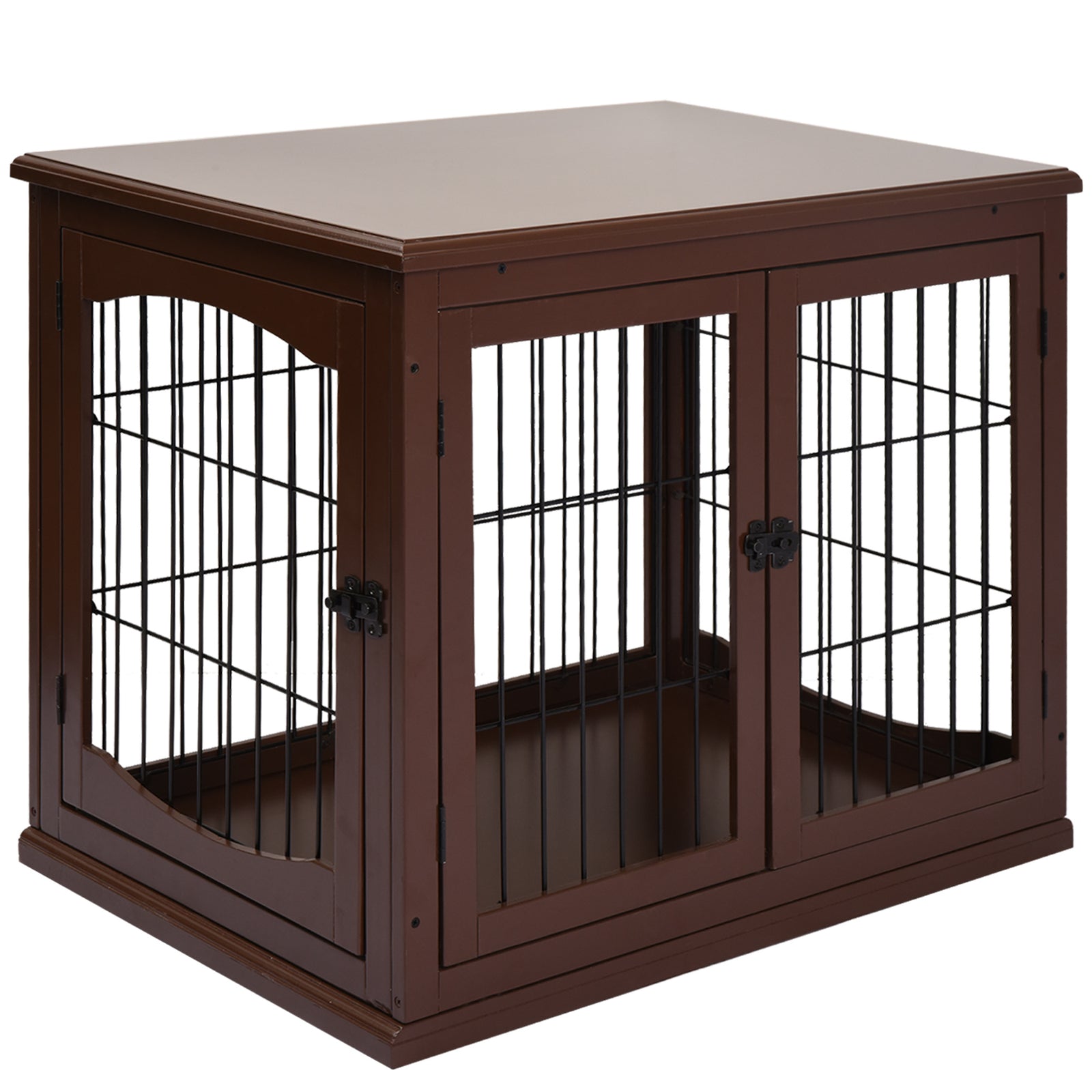 Indoor Cat Box Furniture W/ Scratch Magnetic Door | Brown