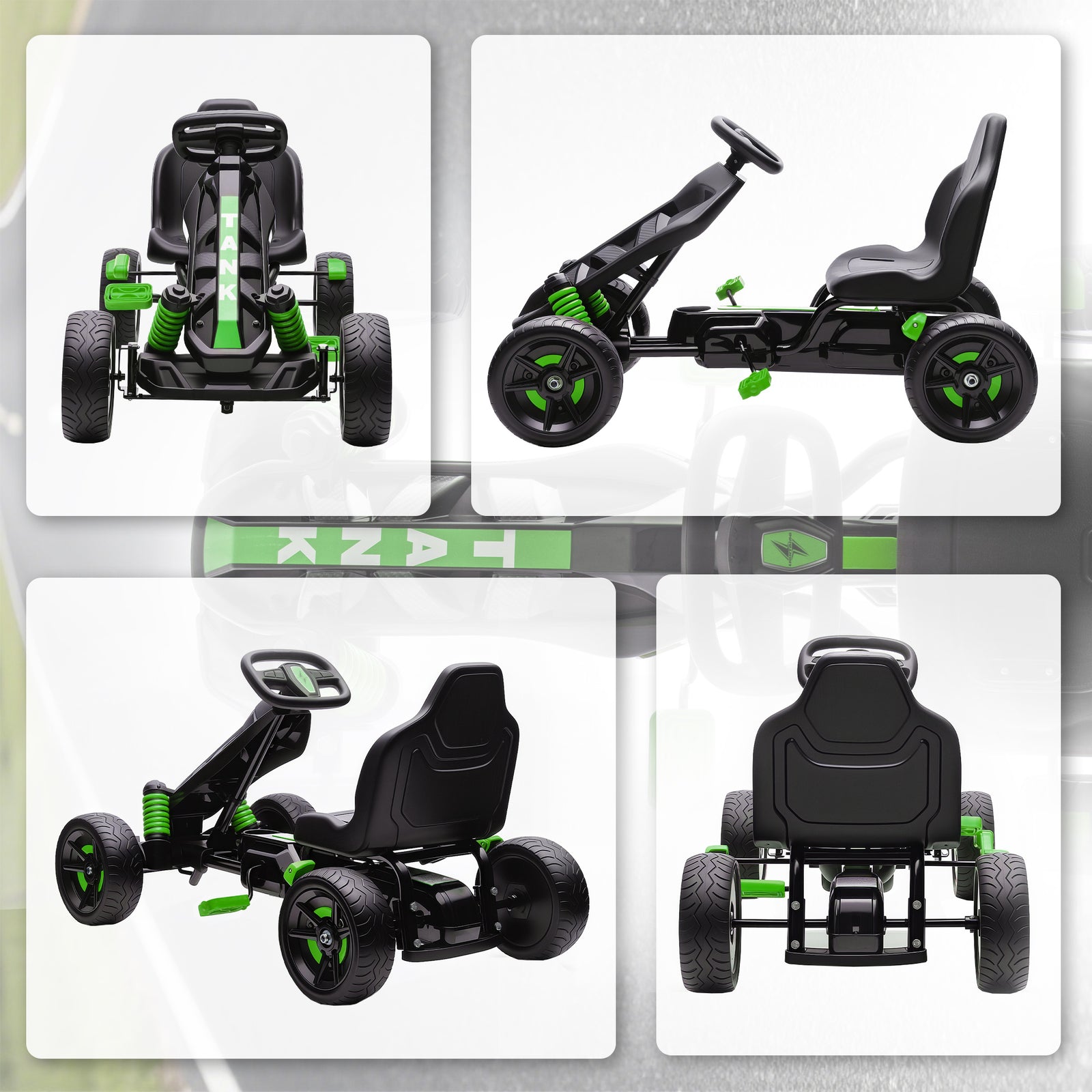 Pedal Go Kart With Automatic Clutch, For Ages 3-6 Years | Green