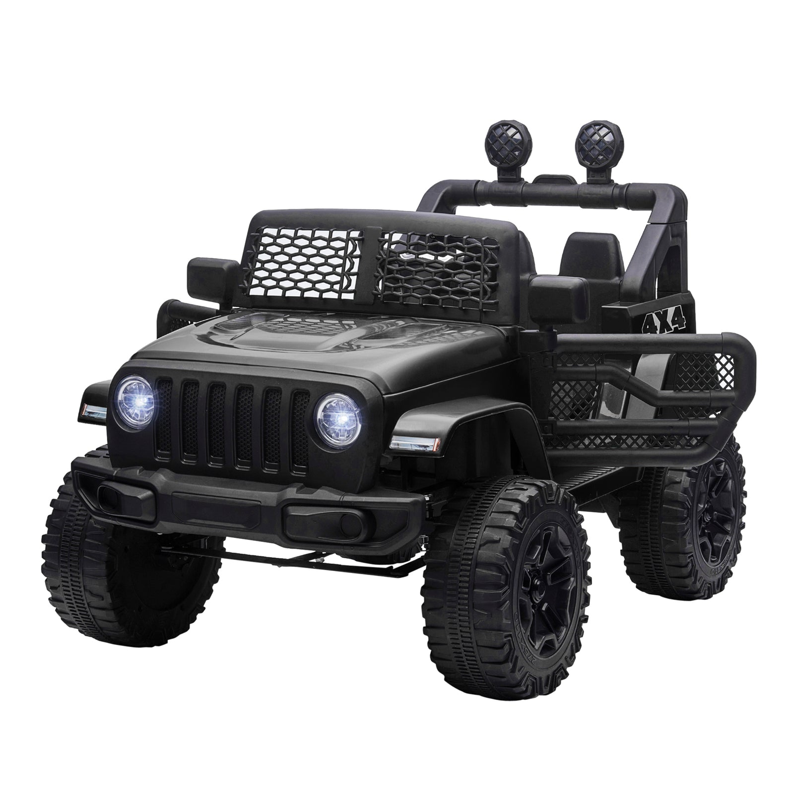 12v Kids Electric Ride On Car Truck Off-road Toy W/ Remote Control | Black