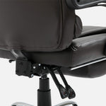 Pu Leather Executive Chair With Footrest | Brown
