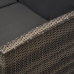 Outsunny 3 Pcs Outdoor Pe Rattan Corner Sofa Set With Thick Cushions