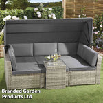 Garden_Gear California Rattan Daybed With Canopy