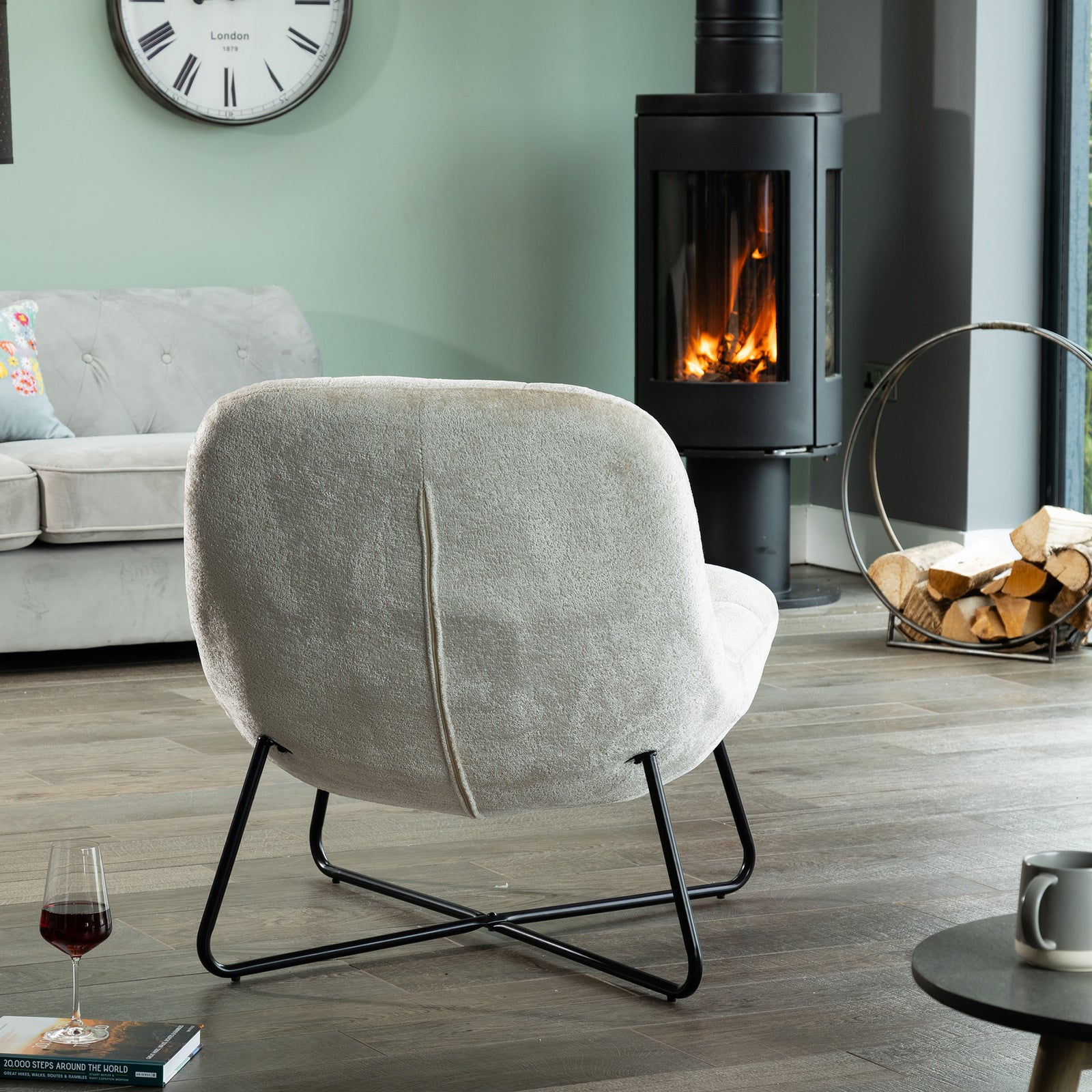 Merced Fabric Accent Chair | Brown