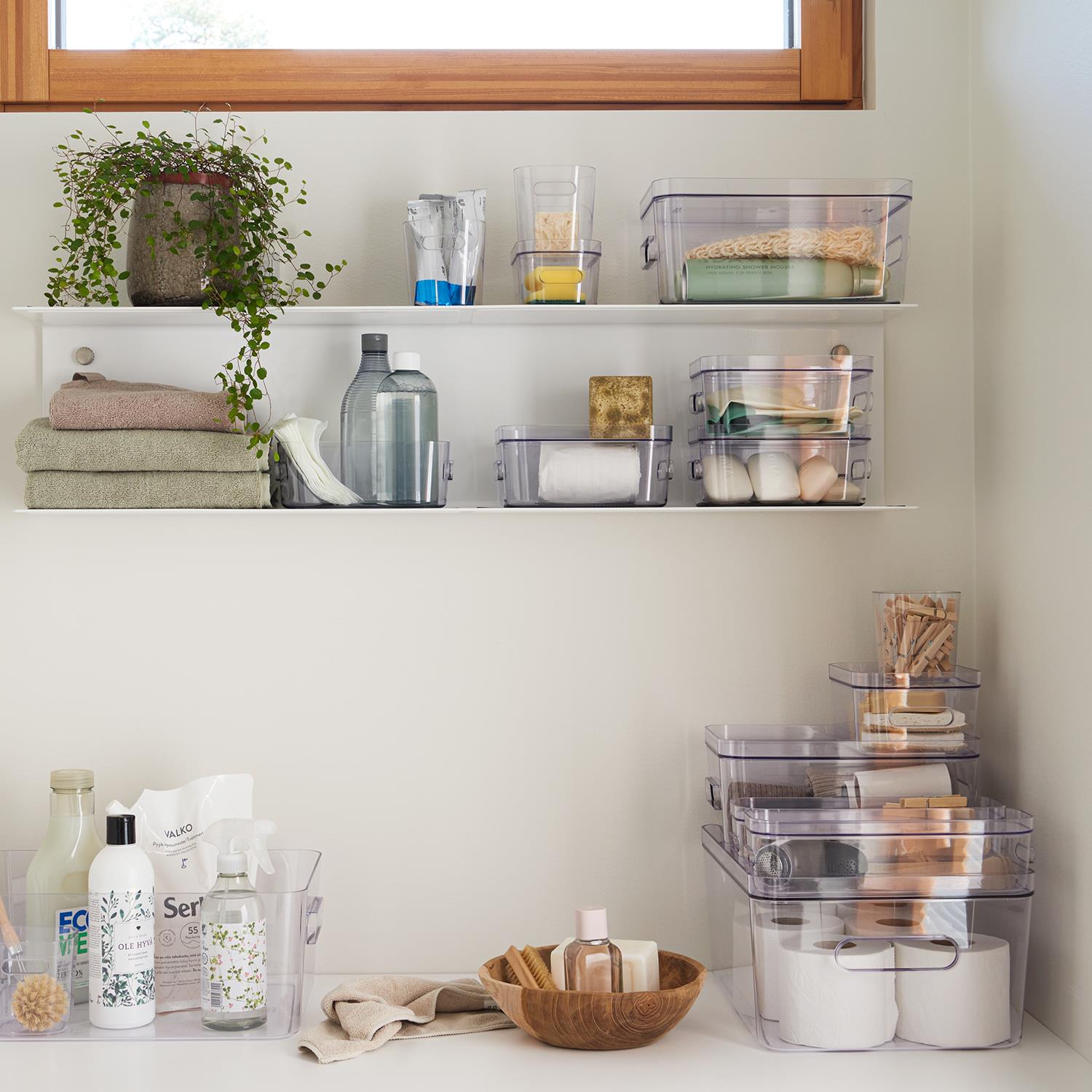 Compact Clear Storage Box Transparent & Bpa Free, Large - 15.4 Litres